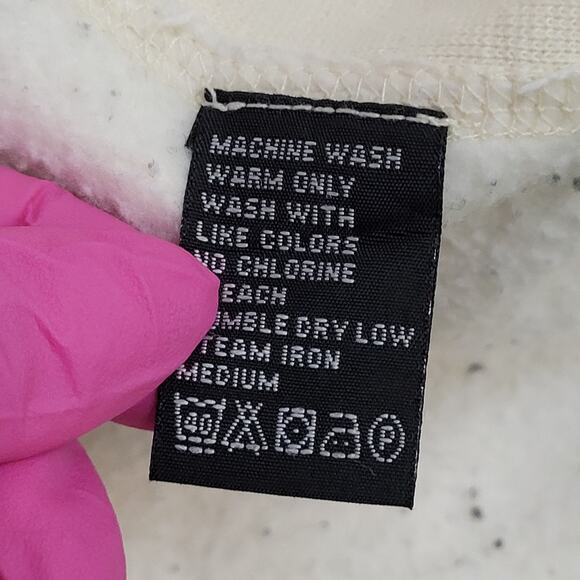 POLO Jeans Colorblock Hoodie Large 23x25 Ivory Blue Ralph-Lauren - Picture 10 of 14